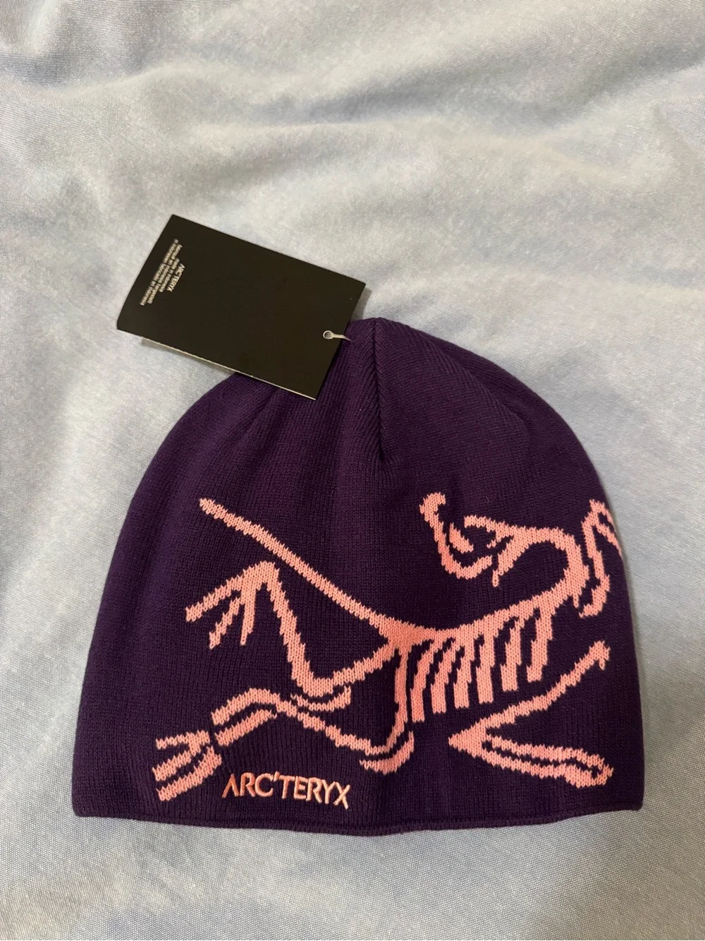 NWT Arc'teryx Purple & Pink Logo Beanie Bird Head Toque